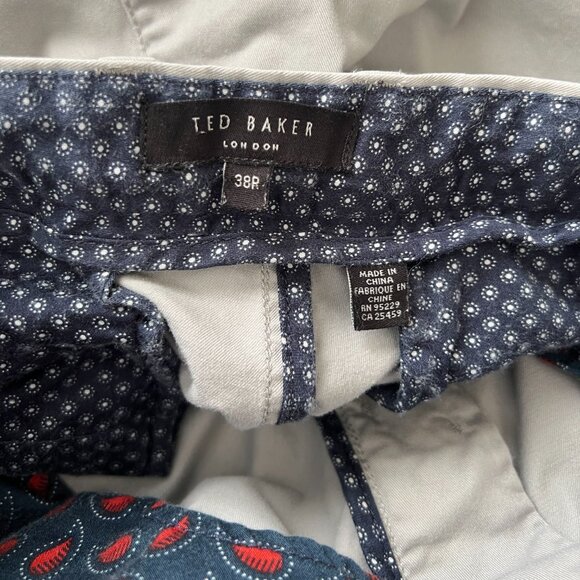 Men's Ted Baker Light Grey Cotton Blend Five Pocket Casual Chino Pants Size 38R - Picture 7 of 11